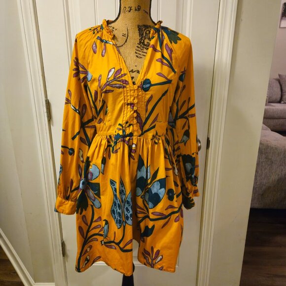 Anthropologie Let Me Be Printed Tunic Dress S - Picture 4 of 16